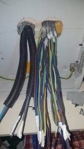 electrical wiring separated
